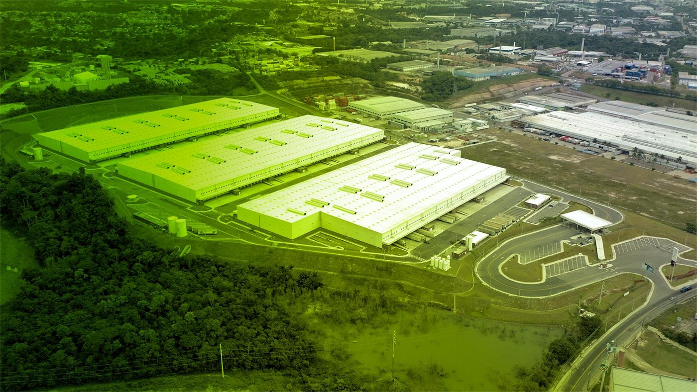 Vista aérea do Centro de Distribuição em Manaus